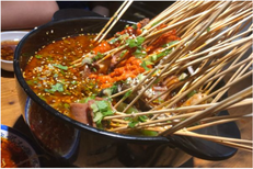 上海商用冷鍋串串香砂鍋盤碗火鍋餐具,成都串串香鍋雙耳盤子圖片5