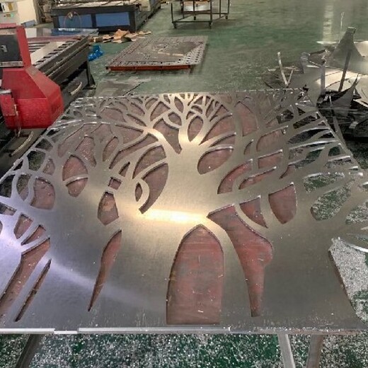 百色树形木纹铝单板木纹窗花,弧形铝单板厂家