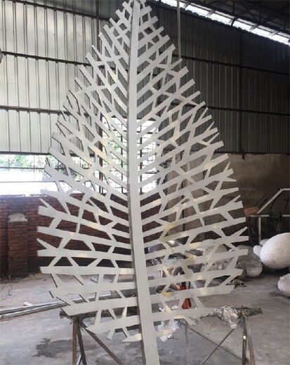 创意不锈钢树叶雕塑厂