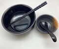 壹粵哥哥黑色拉面手工面碗,生產黑色加厚密胺拉面手工面碗餐具設計