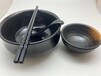 上海耐用黑色加厚密胺拉面手工面碗餐具型号,黑色拉面手工面碗