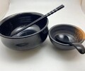 壹粵哥哥黑色加厚密胺拉面手工面碗餐具型號,黑色拉面手工面碗