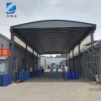 桂林电动推拉仓库雨棚品质保障,大型仓库活动雨棚安装