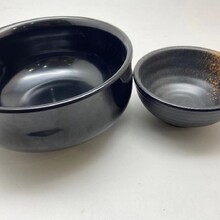 环保黑色加厚密胺拉面手工面碗餐具材质