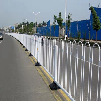 扬中城市人行道蓝白隔离护栏机动车护栏做工精细