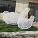 钢丝编织小鸟雕塑图