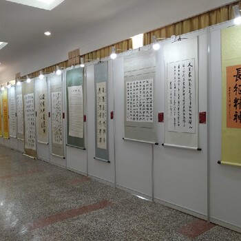 卢湾生产上海务美务美牌白色八棱柱挂画展览板价格,画展展示板架子