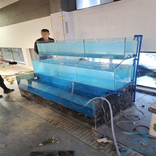 黄埔定制玻璃海鲜池广州海鲜玻璃鱼缸厂家
