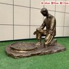 湖南制茶人物雕塑施工现场,茶文化雕塑