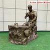 山東仿銅制茶人物雕塑