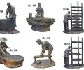 河北制茶人物雕塑圖片,制茶過程雕塑
