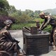 上海制茶人物雕塑圖