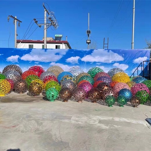 广东镂空球雕塑定制,金属球雕塑