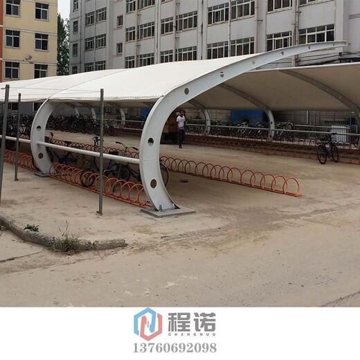 广州程诺钢架构材料加工,广东珠海香洲户外膜结构停车棚工程