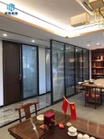宝山办公室铝合金玻璃百叶隔墙品牌,办公室双玻百叶帘高隔墙图片5