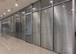 梅州玻璃隔断报价,办公室双层玻璃百叶隔墙