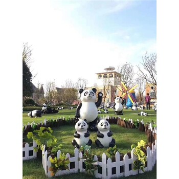 地产活动卡通熊猫雕塑一手资源河南彤馨