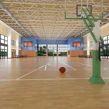 立美室内篮球木地板18mm黑色体育运动木地板