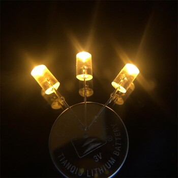 F5定时蜡烛暖白led发光二极管