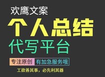 欢鹰文案个人总结代写,济宁曲靖工作总结代写平台图片1