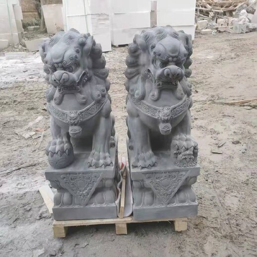 四川石狮子雕塑加工厂家,青石狮子