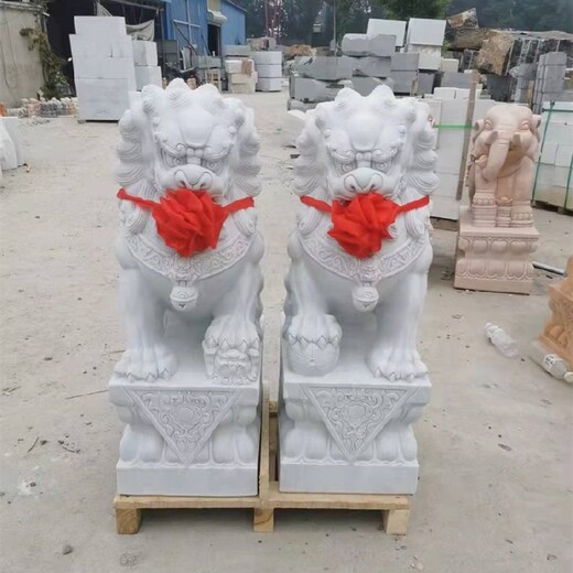 唐韵石雕狮子,宁夏石狮子雕塑设计安装