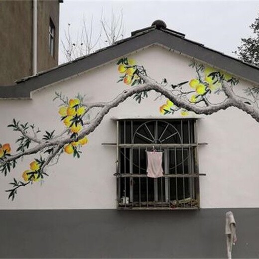 奉贤乡村市政文化墙画彩绘电话