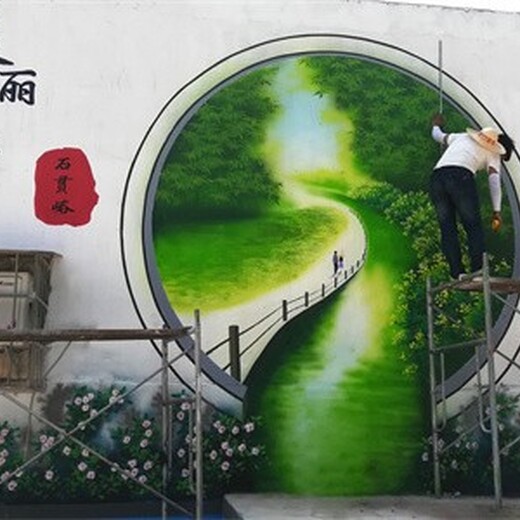 苏州张家港市商铺手绘,文化墙彩绘