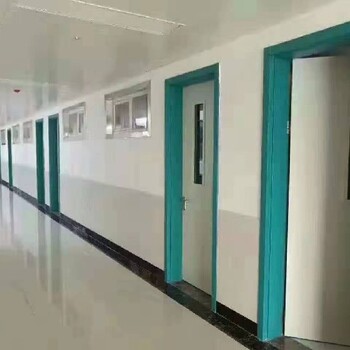 青岛儿童医院病房门双包套结构,医院钢质门