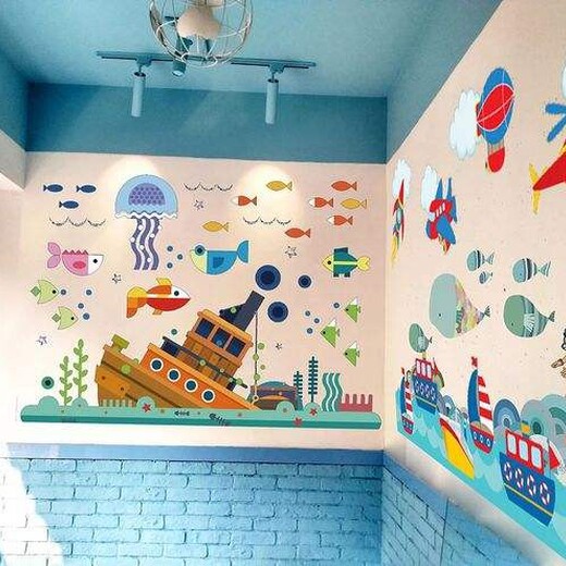 卢湾3D立体墙画涂鸦文化墙设计酒馆涂鸦彩绘壁画展示案例