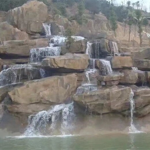 五台县假山水泥塑石本地本地瀑布