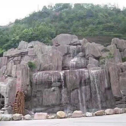 凉城县水泥塑石假山做园林水景