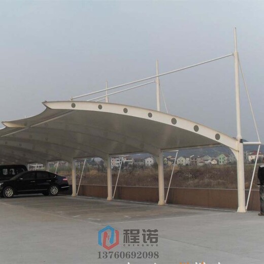 广州程诺钢架构材料加工,广东韶关武江区商用膜结构停车棚工程