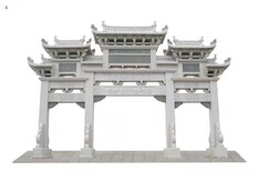 阳泉芝麻白石雕牌坊款式定制安装2022已更新图片4