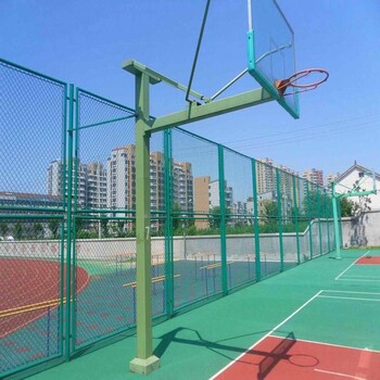 鑫旺丰墨绿色篮球场围网,牡丹江喷塑篮球场围网生产厂家