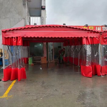 广州销售大排档推拉棚坚固,大排档餐饮帐篷