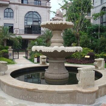 景观雕塑流水雕塑,石雕莲花喷泉
