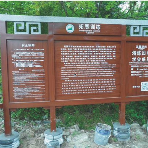九龙坡景区导览图标识标牌报价四川旅游标识标牌成都黑格标识公司