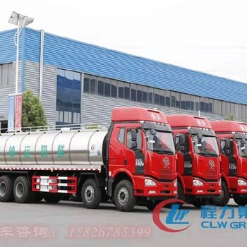 程力威东风天锦鲜奶运输车,28吨送罐车生产