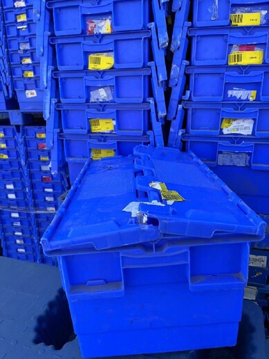 石家庄回收二手塑料箱公司,回收电商社区团购筐