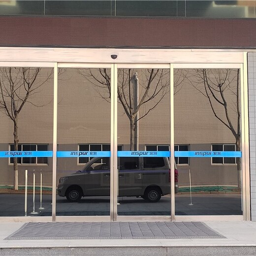 烟台莱阳市不锈钢自动门,电动感应玻璃门安装