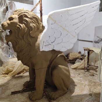 北京几何狮子雕塑生产厂家,喷漆狮子雕塑