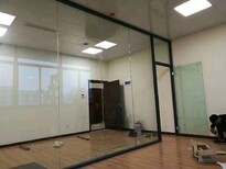 湛江铝合金玻璃隔断材质,办公室双玻百叶高隔断图片2