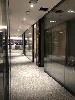 美隔办公室双层玻璃百叶高隔断,徐汇办公室铝合金玻璃百叶隔墙设计