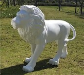 河北动物狮子雕塑尺寸,喷漆狮子雕塑图片3