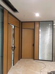 美隔办公室双层玻璃百叶高隔断,松江办公室铝合金玻璃百叶隔墙加工图片0