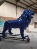 动物狮子雕塑图片,几何切面狮子雕塑