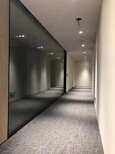 美隔办公室双层玻璃百叶高隔断,松江办公室铝合金玻璃百叶隔墙加工图片5