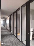 美隔办公室双层玻璃百叶高隔断,宝山办公室铝合金玻璃百叶隔墙颜色图片4