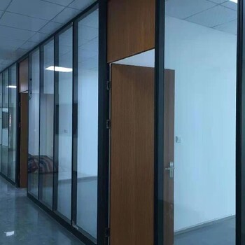 闵行办公室铝合金玻璃百叶隔墙用途,办公室双层玻璃百叶高隔断